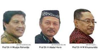 Pemilihan Rektor UIN Malang yang Baru 2017 Prof. Dr. Mudjia Rahardjo, M.Si Prof. Dr. H. Abdul Haris, M.Ag Prof. Moh. Khusnuridlo, M.Pd www.SelametHariadi.com