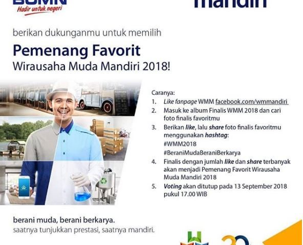 Cara Dukung Finalis Wirausaha Muda Mandiri selamethariadi.com